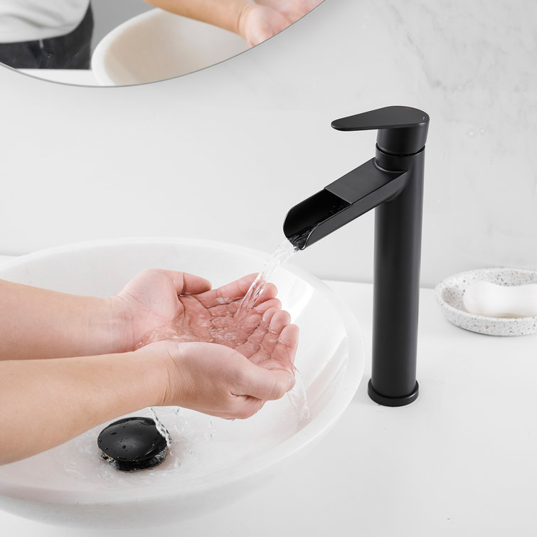 Matte Black Single Handle Vessel Sink Faucet