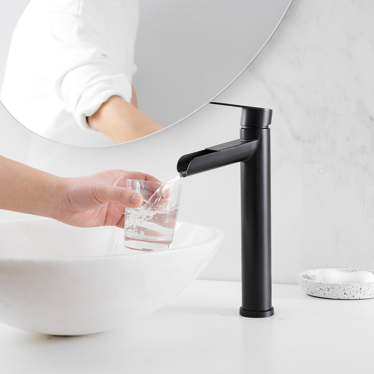 Matte Black Single Handle Vessel Sink Faucet
