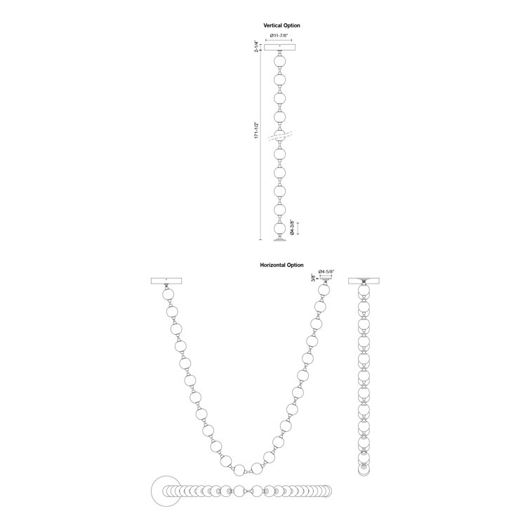 Marni 24-Light Natural Brass LED Pendant