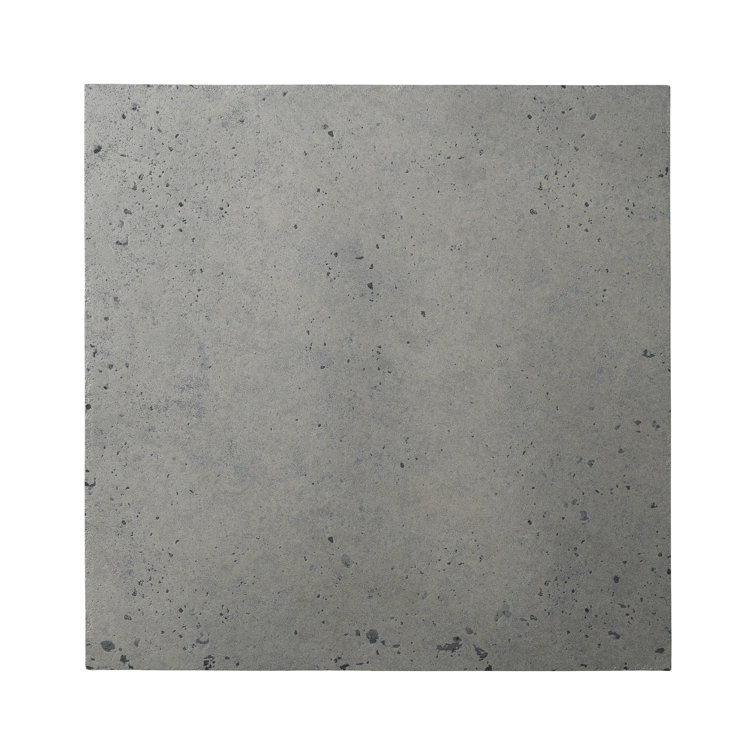 Pewter Concrete Square Outdoor Propane Fire Pit Table