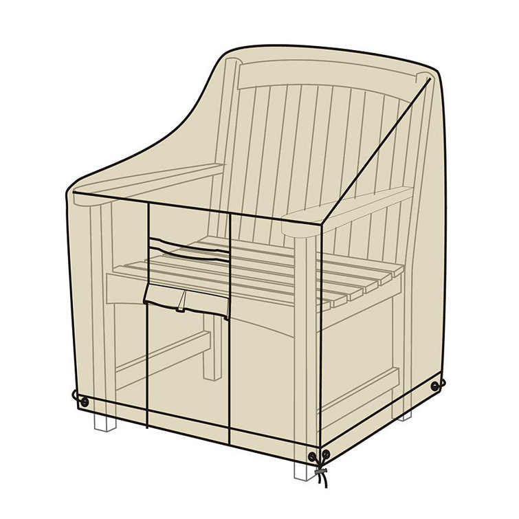 Tan Heavy Duty Deluxe Outdoor Armchair Cover