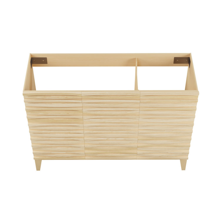 Cascade 48" Natural Oak Freestanding Bathroom Vanity Cabinet