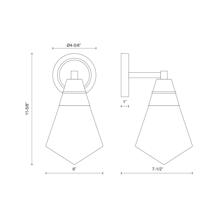 Urban Bronze Matte Opal Glass Wall Sconce