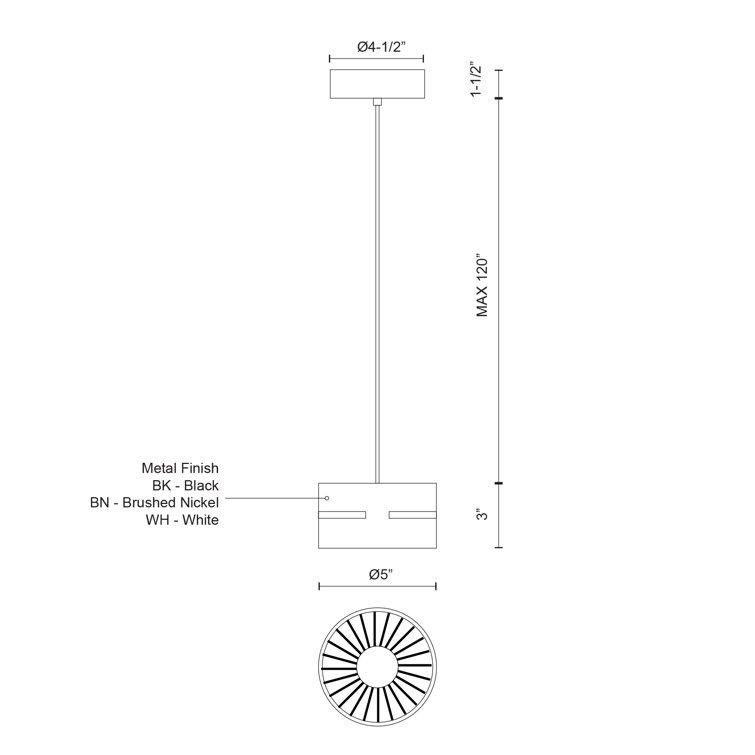 Oxford Sleek White Aluminum LED Drum Pendant Light