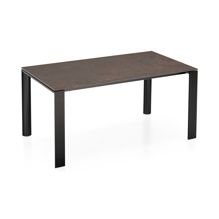 Dorian 6-10 Seater Extending Outdoor Dining Table in Porphyry Brown and White