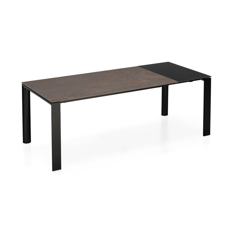 Dorian 6-10 Seater Extending Outdoor Dining Table in Porphyry Brown and White
