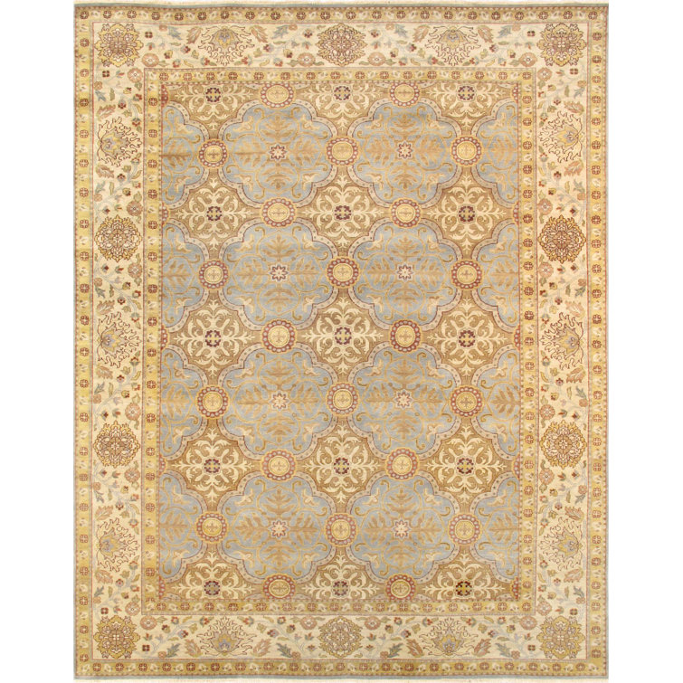 Hand-Knotted Blue Wool 6' x 9' Area Rug