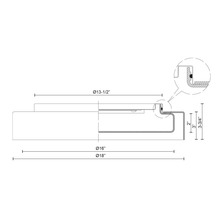Clear Glass Round LED Flush Mount Light