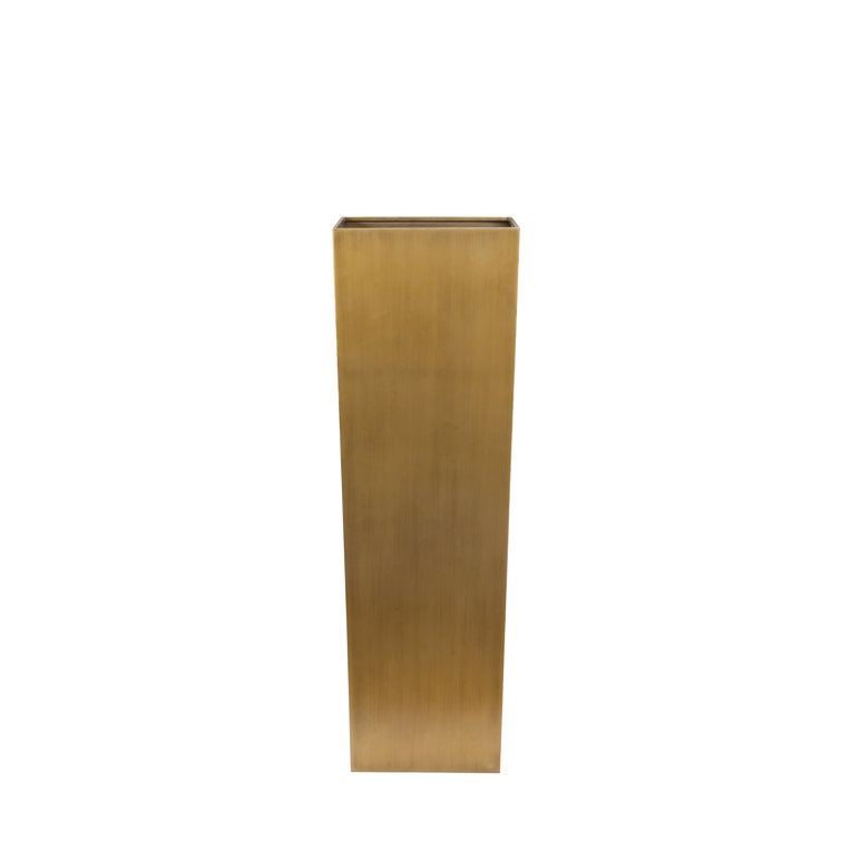 White Tapered Metal Pedestal Planter Stand