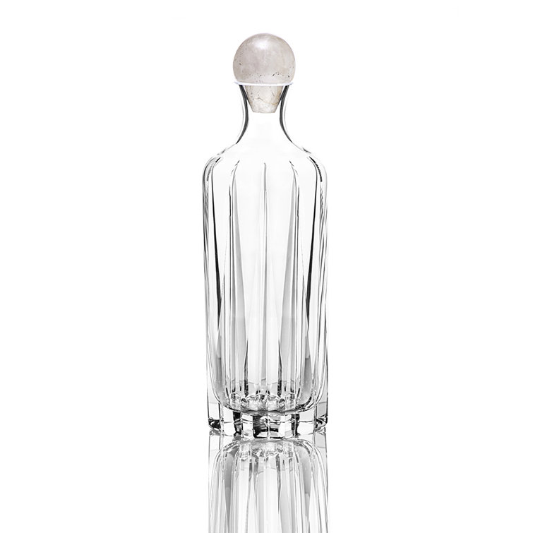 Elegant Smoke Agate and Crystal Liquor Decanter