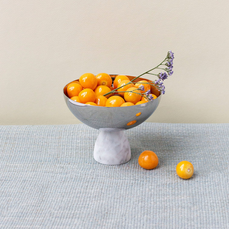Silver and Marble Modern Candy Bowl for Serving