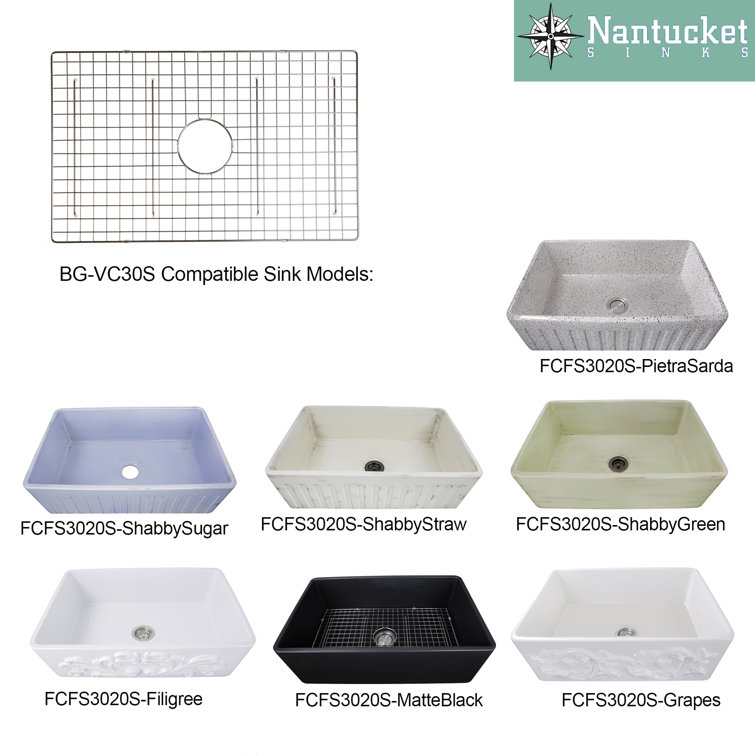 Chrome Stainless Steel Sink Basin Grid with Vinyl Bumpers