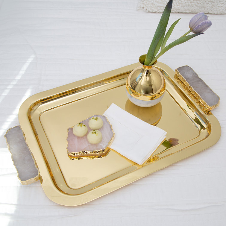 Gold and Marble Bud Shaped Table Vase