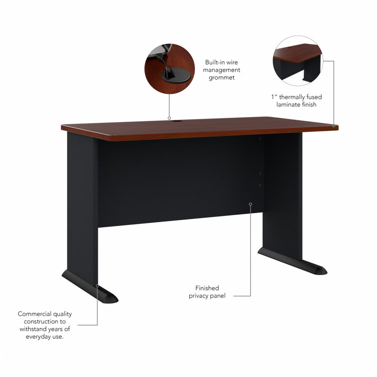 Hansen Cherry and Galaxy Executive Desk with Keyboard Tray