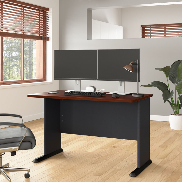 Hansen Cherry and Galaxy Executive Desk with Keyboard Tray