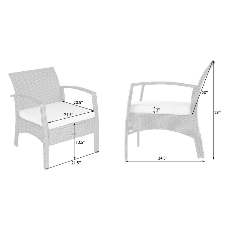 Mocha Wicker Outdoor Armchair with Khaki Cushion