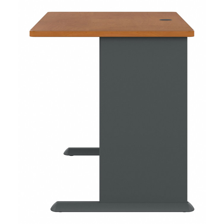Slate Executive 48" Desk with Filing Cabinet and Keyboard Tray