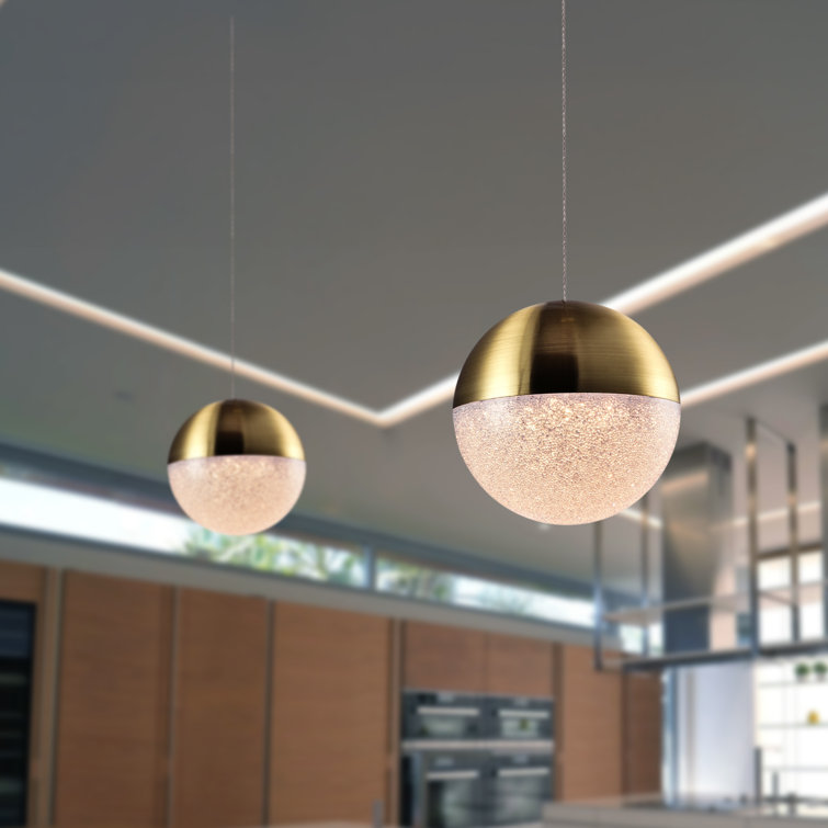 Artisan Brass & Glass 80" LED Energy Star Jar Pendant Light