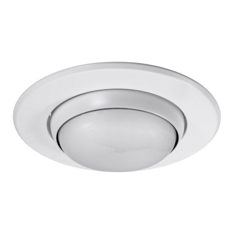 5'' White Adjustable Steel LED Recessed Trim