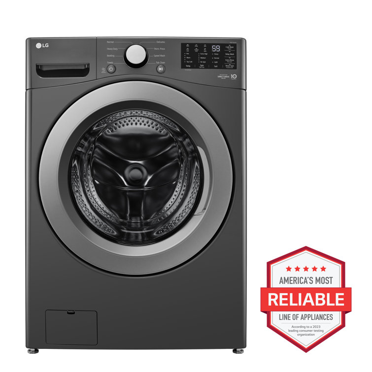5.0 Cu. Ft. High Efficiency Black Front Load Washer