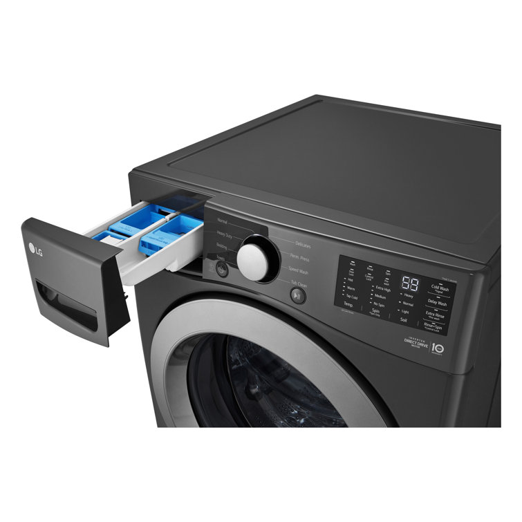 5.0 Cu. Ft. High Efficiency Black Front Load Washer