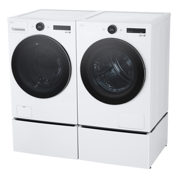 White High Efficiency Smart Front Load Washer with Steam Setting