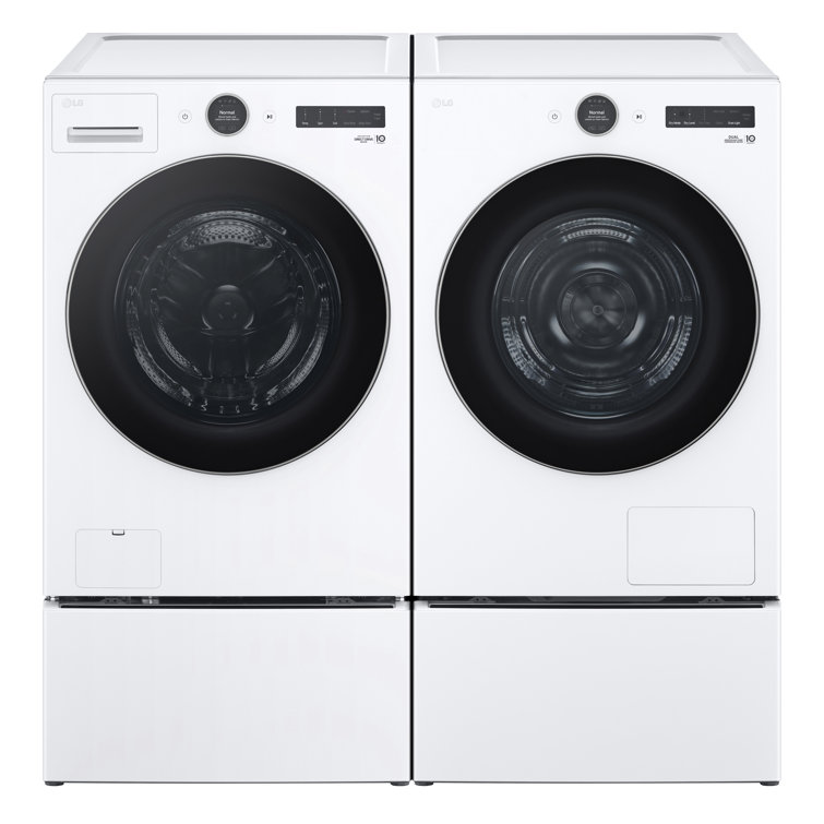 White High Efficiency Smart Front Load Washer with Steam Setting