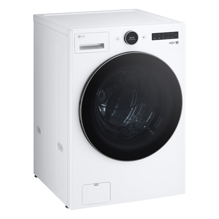 White High Efficiency Smart Front Load Washer with Steam Setting