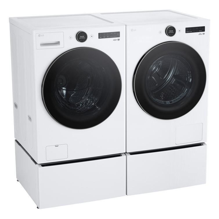 White High Efficiency Smart Front Load Washer with Steam Setting