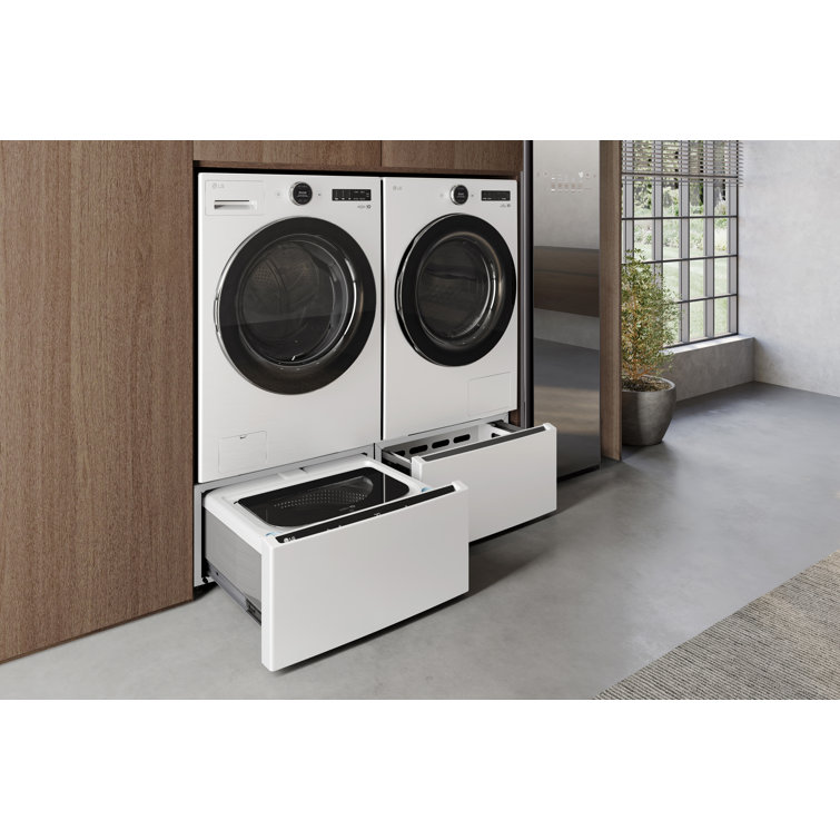White High Efficiency Smart Front Load Washer with Steam Setting