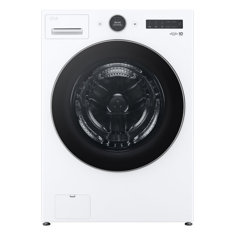 White High Efficiency Smart Front Load Washer with Steam Setting