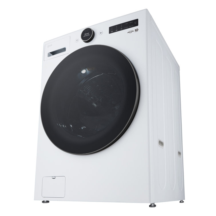 White High Efficiency Smart Front Load Washer with Steam Setting