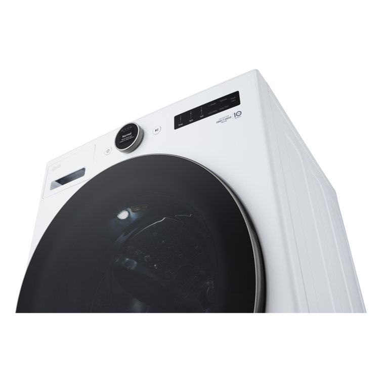 White High Efficiency Smart Front Load Washer with Steam Setting