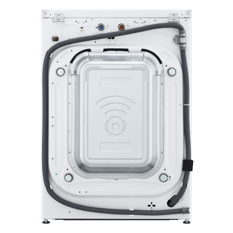 White High Efficiency Smart Front Load Washer with Steam Setting