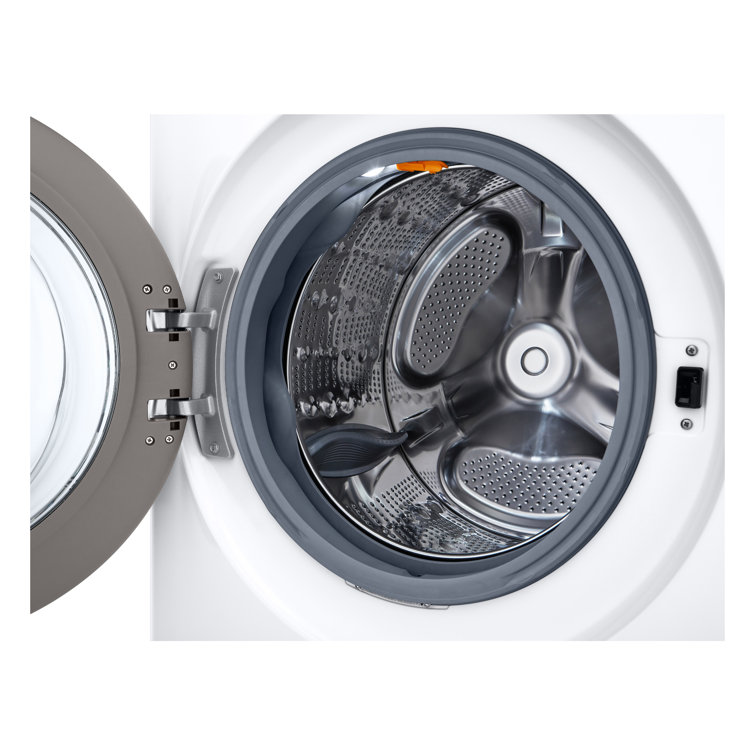 White High Efficiency Smart Front Load Washer with Steam Setting