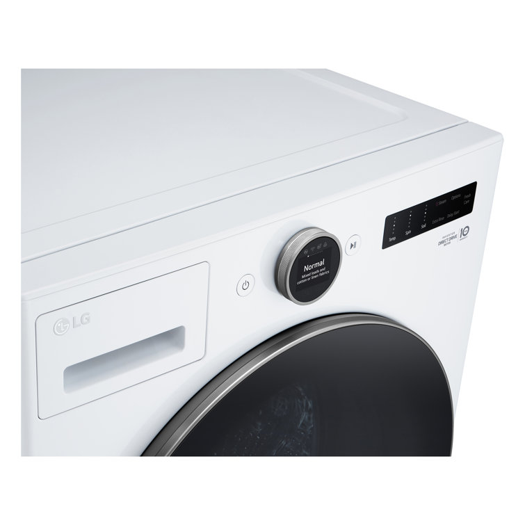 White High Efficiency Smart Front Load Washer with Steam Setting