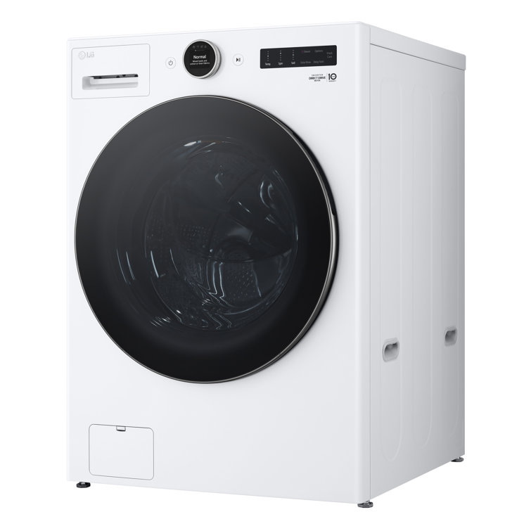 White High Efficiency Smart Front Load Washer with Steam Setting