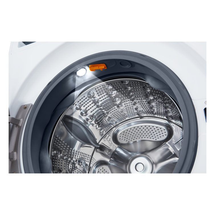 White High Efficiency Smart Front Load Washer with Steam Setting
