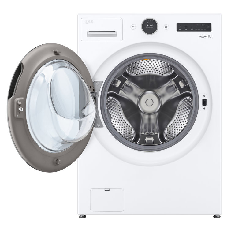 White High Efficiency Smart Front Load Washer with Steam Setting