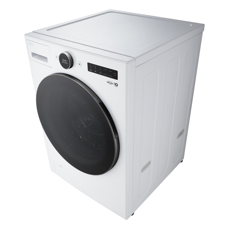 White High Efficiency Smart Front Load Washer with Steam Setting