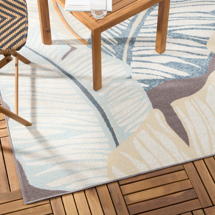 Dark Grey and Multicolor Synthetic 5' x 7' Reversible Rectangular Area Rug