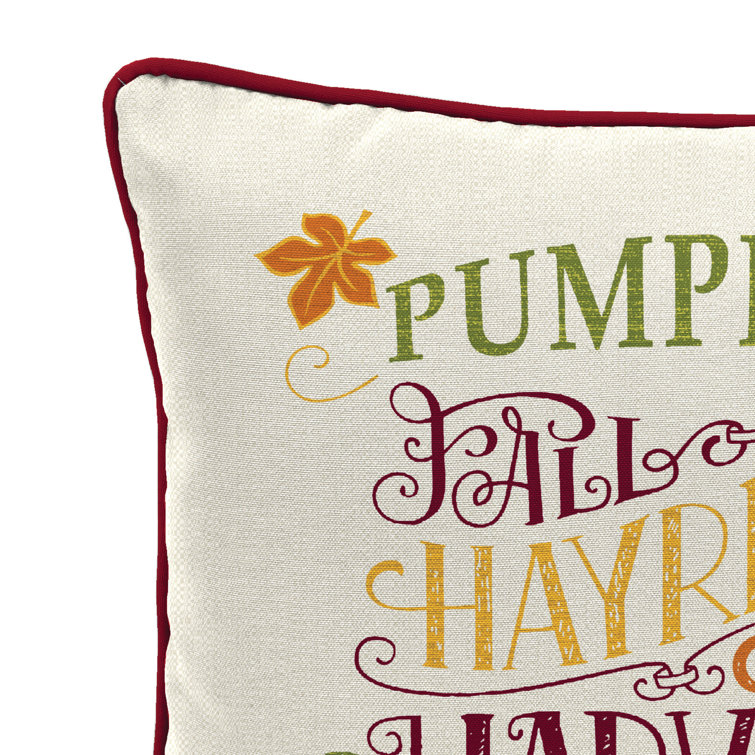 16" Square and Lumbar Outdoor Fall Throw Pillow Set