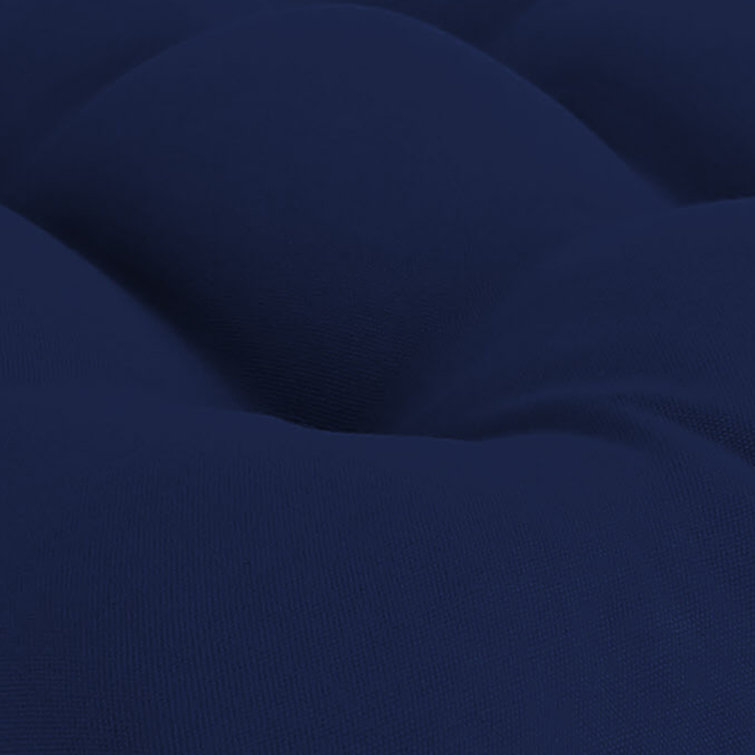 Dark Blue Fade-Proof Polyfill Outdoor Chair Cushions, Set of 2