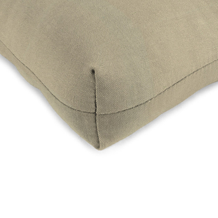Turquoise Tufted 19" Outdoor Wicker Seat Cushions Set of 2