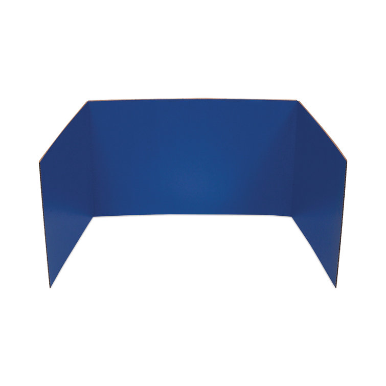 Assorted Color Foldable Tri-Fold Privacy Carrels, 12" x 48"