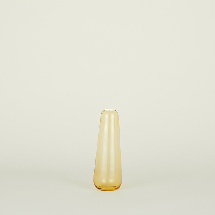Amber Large Pill Glass Table Vase