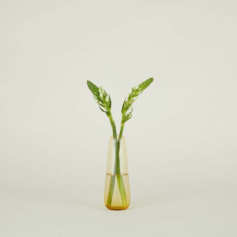 Amber Large Pill Glass Table Vase