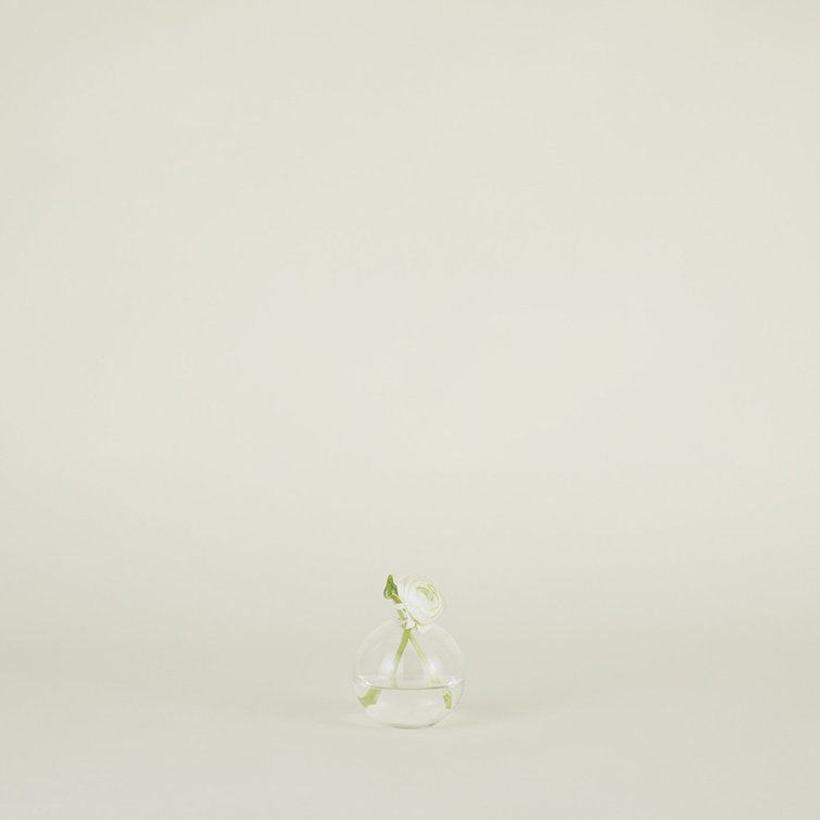 Aurora Clear Handblown Glass Sphere Table Vase
