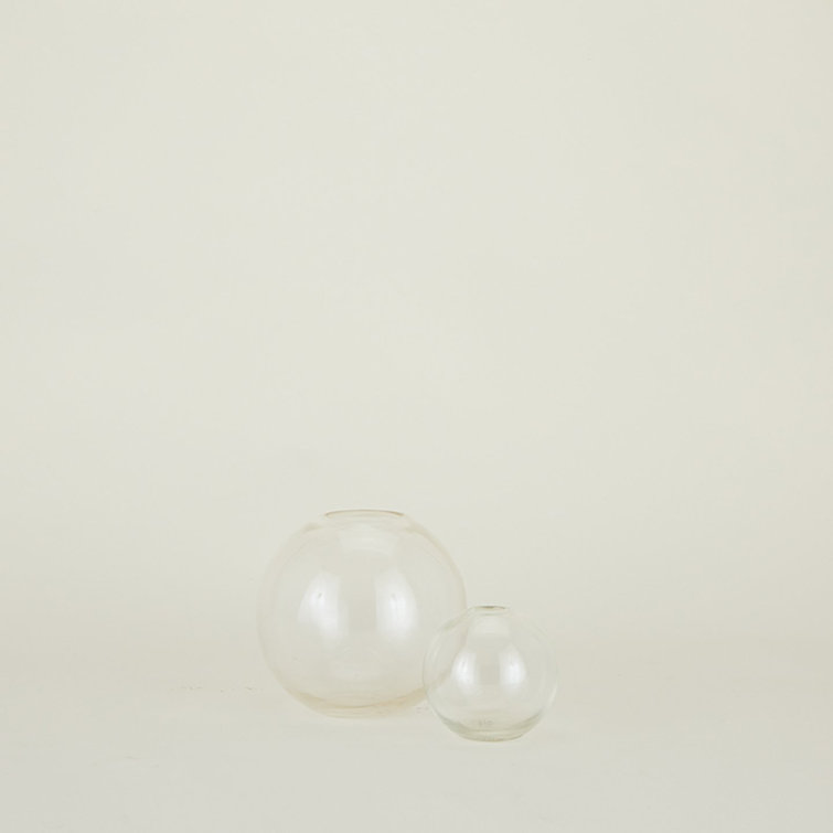 Aurora Clear Handblown Glass Sphere Table Vase