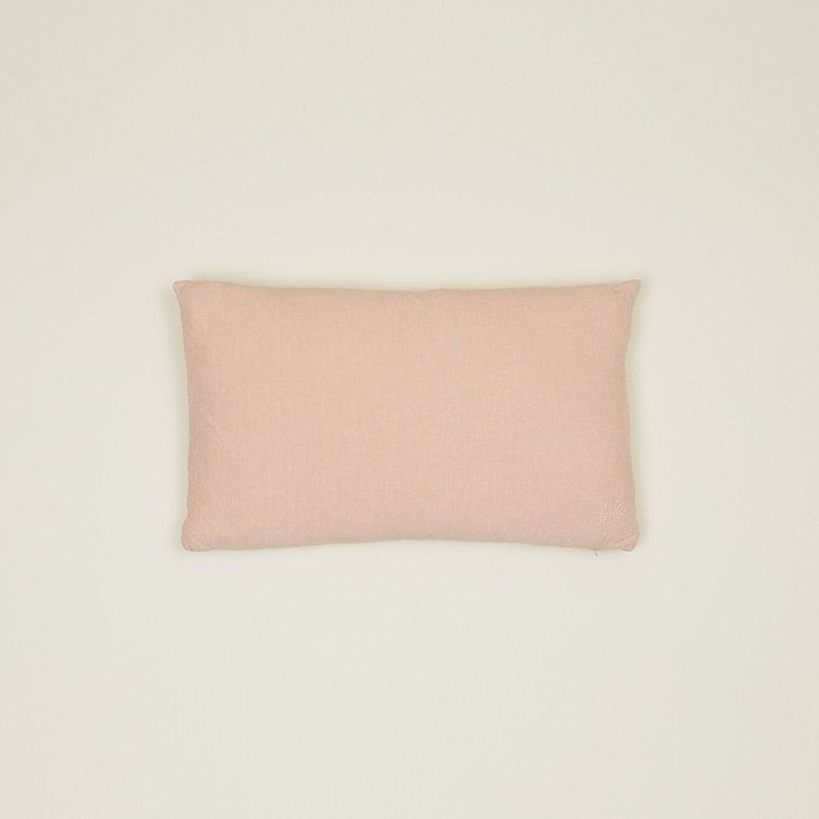 Blush Belgian Linen Lumbar Throw Pillow